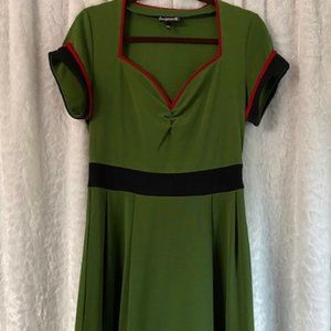 Sourpuss military/airplanes dress  NWOT